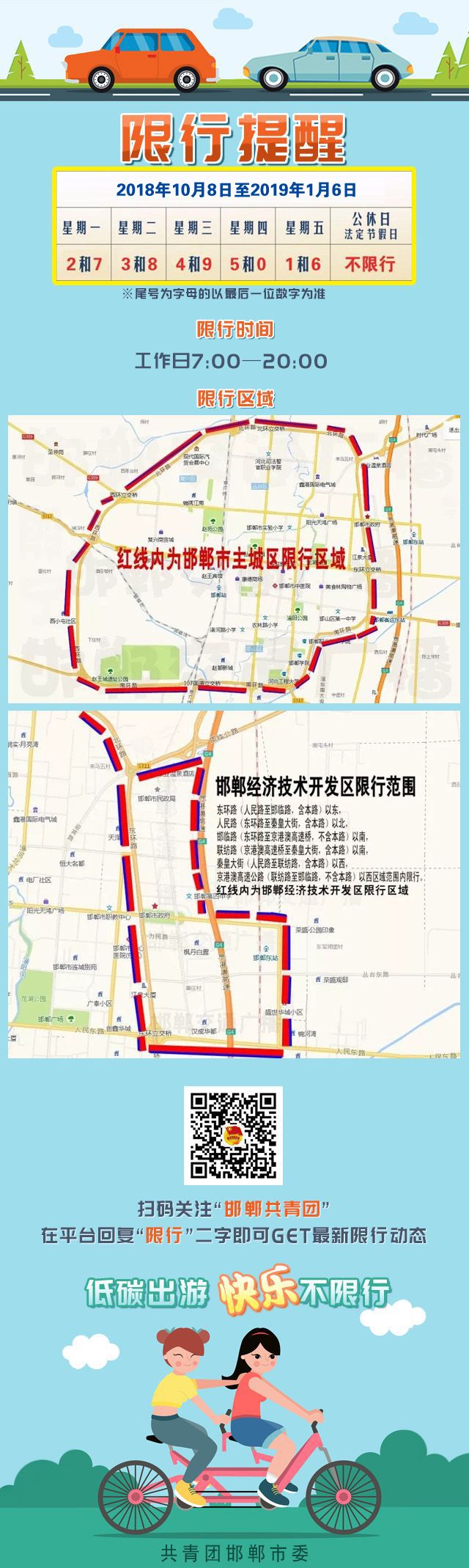 邯郸市限号限行区域图图片