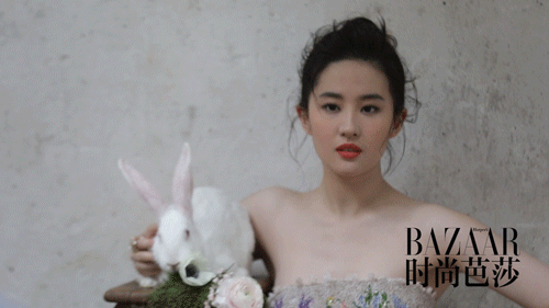 刘亦菲 拍摄杂志动图 这是真天仙了吧 玉兔和嫦娥姐姐 心不心动