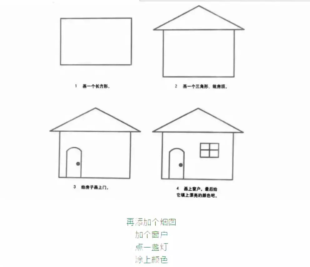 房屋结构图简笔画图片