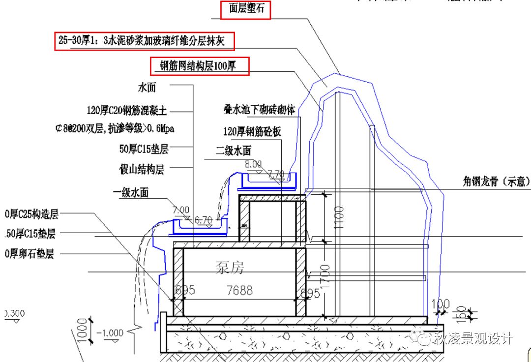 cad平面假山怎么画图片