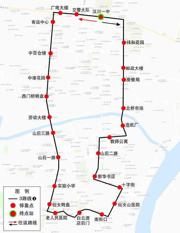 2018年漢川最全的公交路線圖值得收藏