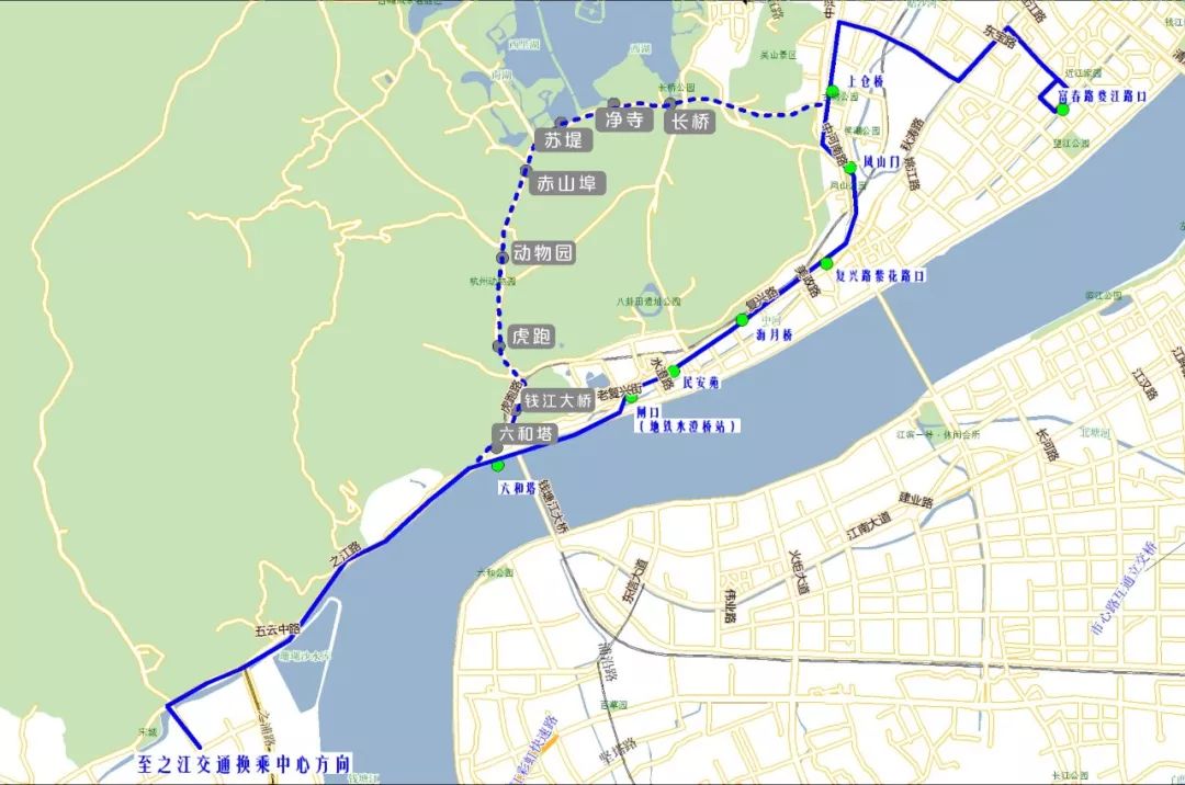 287路公交车路线图图片