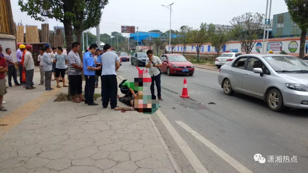 悲剧永州冷水滩发生一起一人当场身亡的车祸