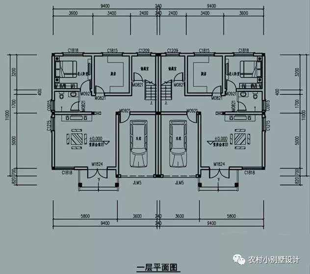 4套适合俩兄弟建农村双拼别墅