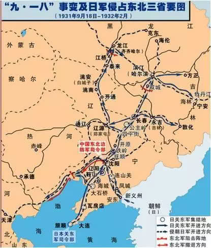 日本侵华路线图图片