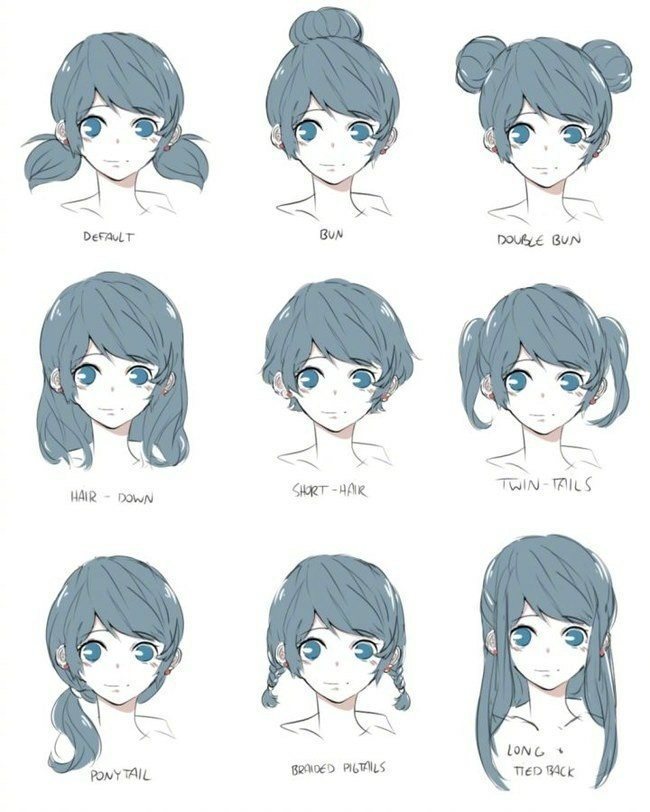 资讯 素材参考 【干货】动漫绘画初学者怎么画女生的头发?