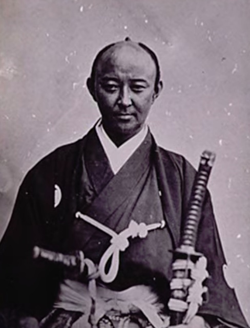 百年前的日本武士上色彩照 留着秃顶浪人头个个身高一米五
