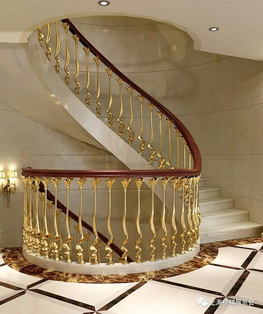铜艺楼梯大气奢华惬意和浪漫是一种生活情调的高贵彰显