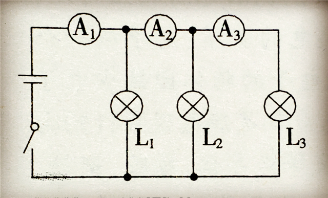 三灯泡并联,三电流表各测谁的电流?这三道物理电学题难不难?
