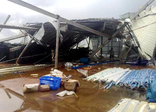 直击台风后山竹风力17级蔬菜受损多少级