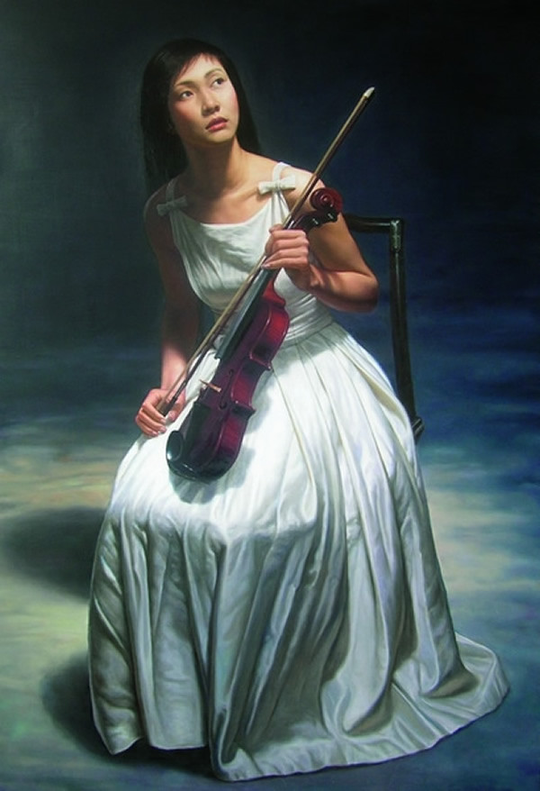 中外名家油画笔下的小提琴题材油画欣赏