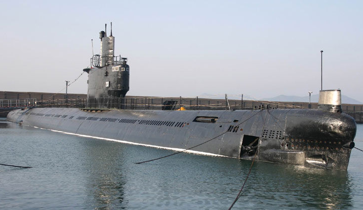 海军博物馆的033型潜艇海军博物馆的鹰潭号护卫舰前两天光顾着跑了