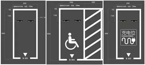 残疾人车位平面图图片