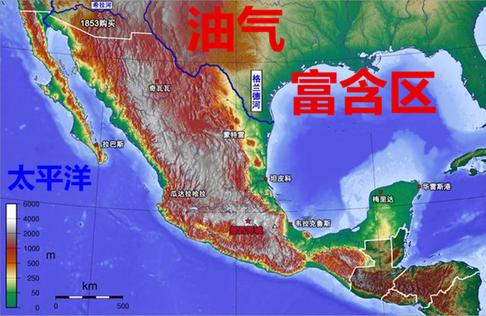 不要再嘲笑墨西哥了 她也曾经从美国手里狂澜78万平方肥沃土地 格兰德河