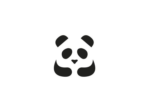 关于熊猫元素logo图形设计