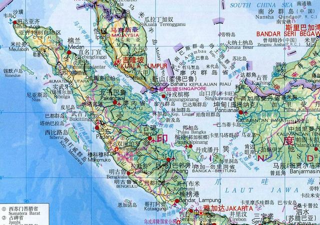 苏门答腊岛地形图图片