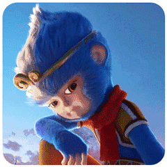 小蓝猴高清壁纸图片