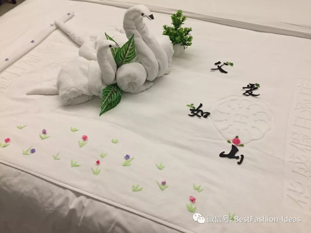 美容床毛巾折叠花样图片
