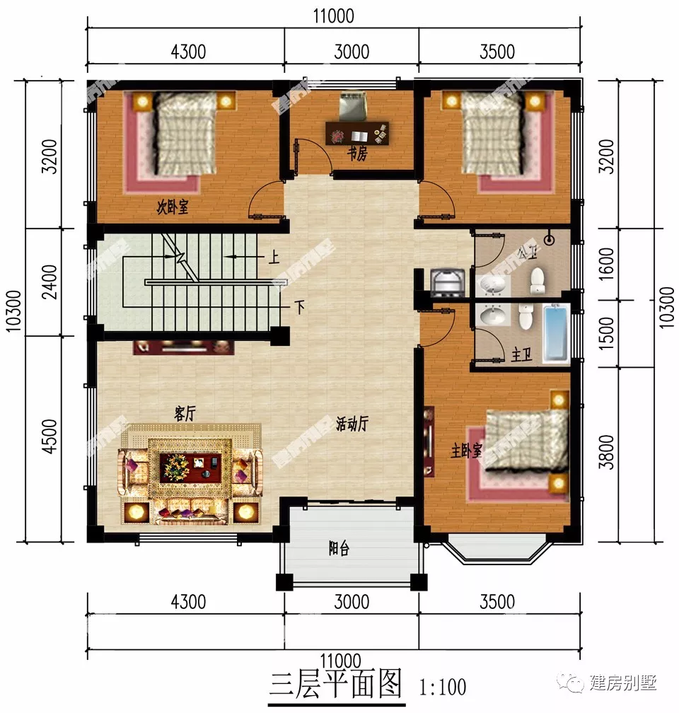 平屋頂 飄窗的四層自建房,室內佈局最實用,恨不得馬上建一棟