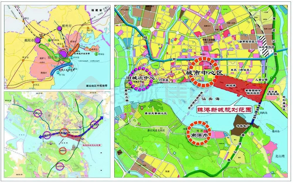 规划图(来源:汕头城乡规划局)珠港新城有野心也有魄力,它致力于巩固