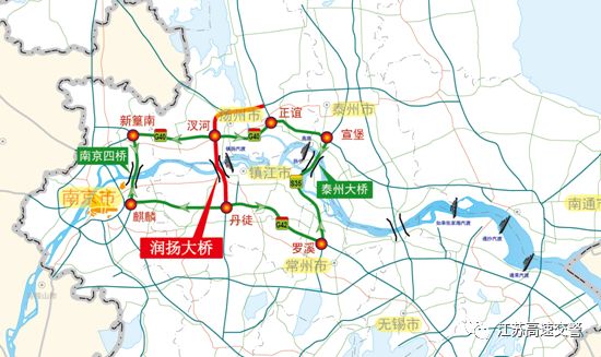 g42沪蓉高速,s35泰镇高速等; 绕行线路2:经南京四桥过江,可利用的高速