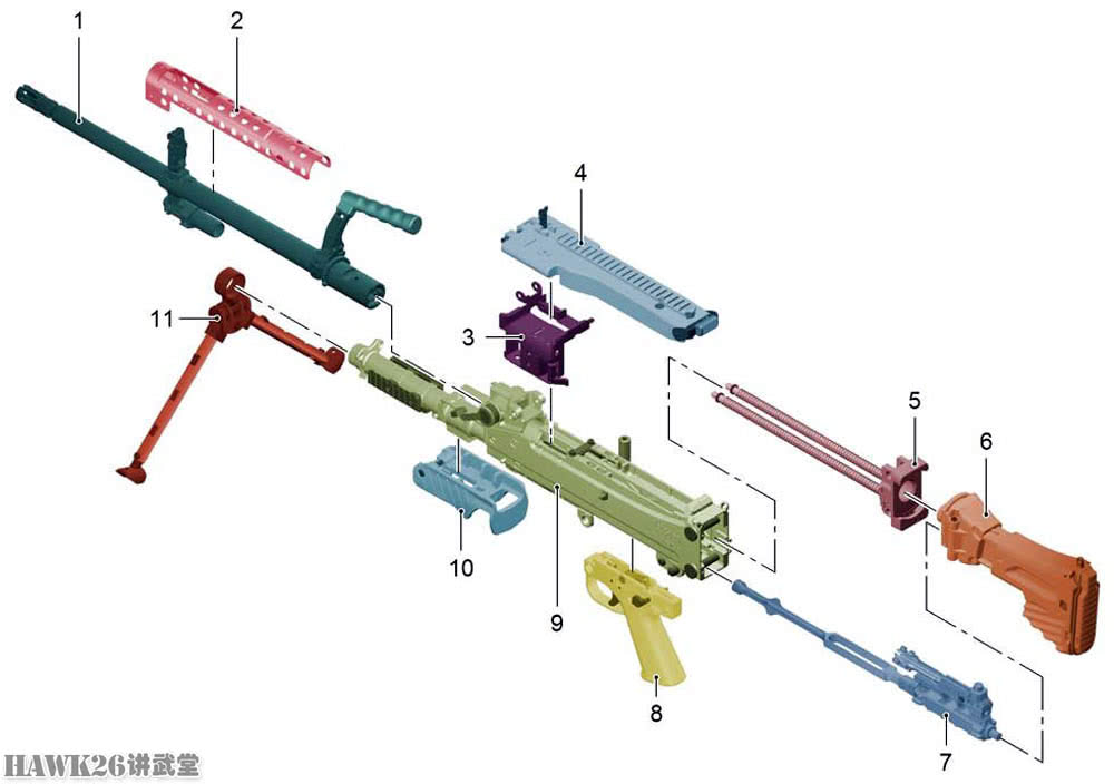 mg42机枪结构图图片