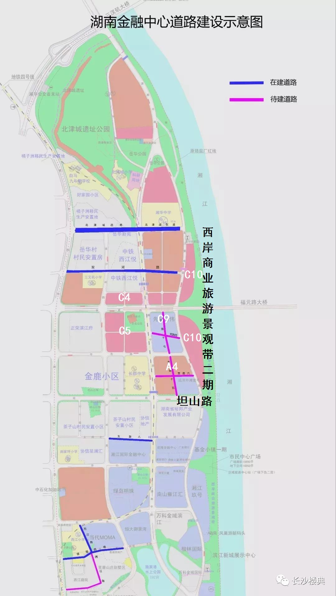 长沙滨江新城9月建设进度