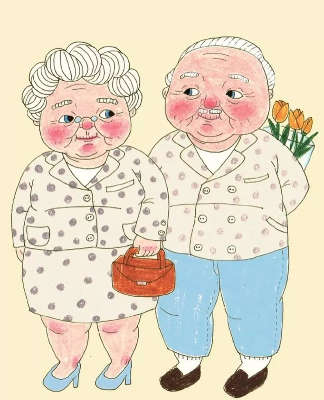 80岁夫妻的暖心插画,这碗狗粮吃得太太太太心甘情愿!