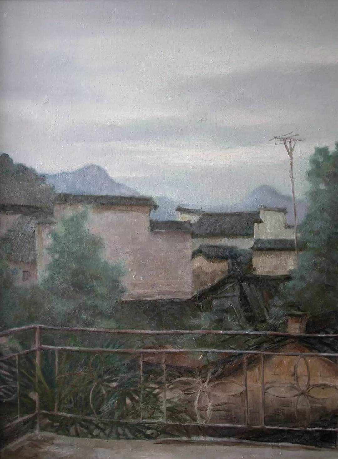 黄源熊《宏村,62x46cm,布面油画,2002年金纪发《尼罗河岸边休憩的