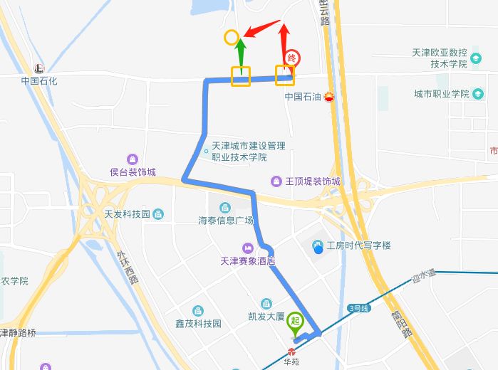 天津水西公园路线图图片