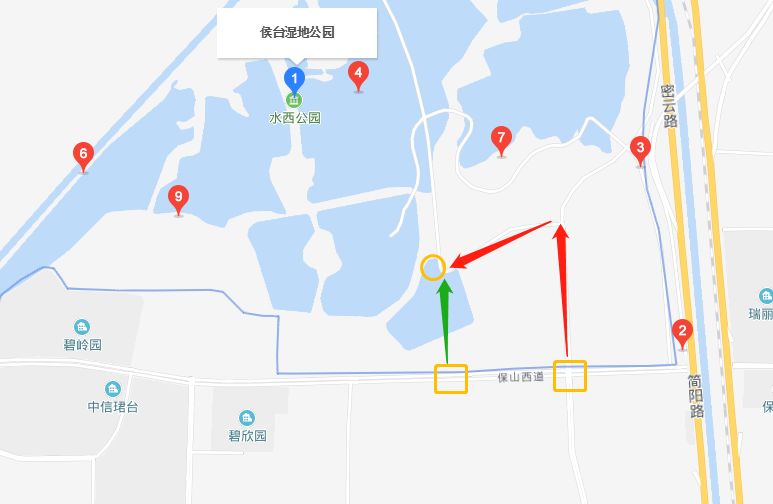 天津水西公园路线图图片