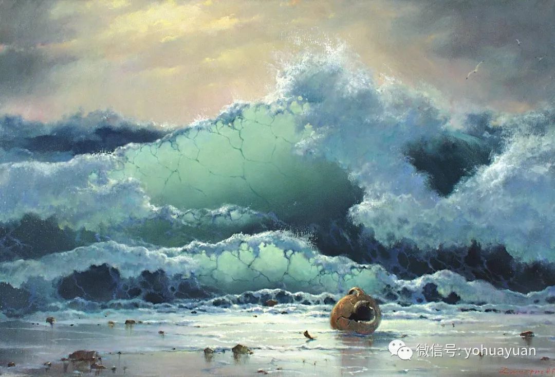 油画里如何画海浪