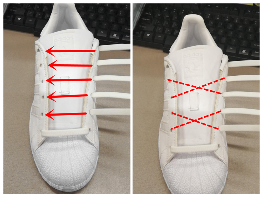 6孔鞋带的花样系法简单系法步骤coolnice6孔鞋带的系法图解