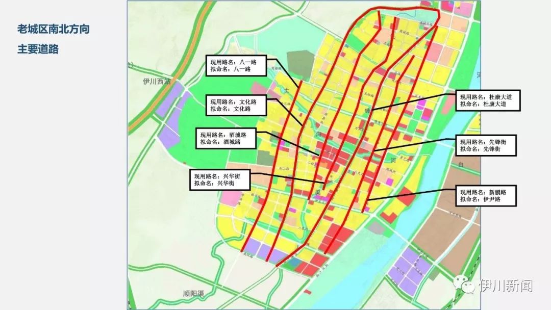 城区道路命名有关情况说明附件二 伊川县城区主次干道命名方案(征求