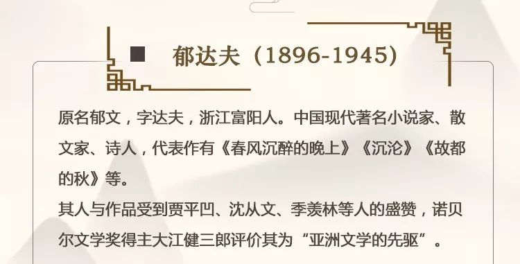 郁达夫简介 生平图片