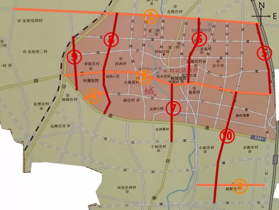 唐山市区道路名称地图图片