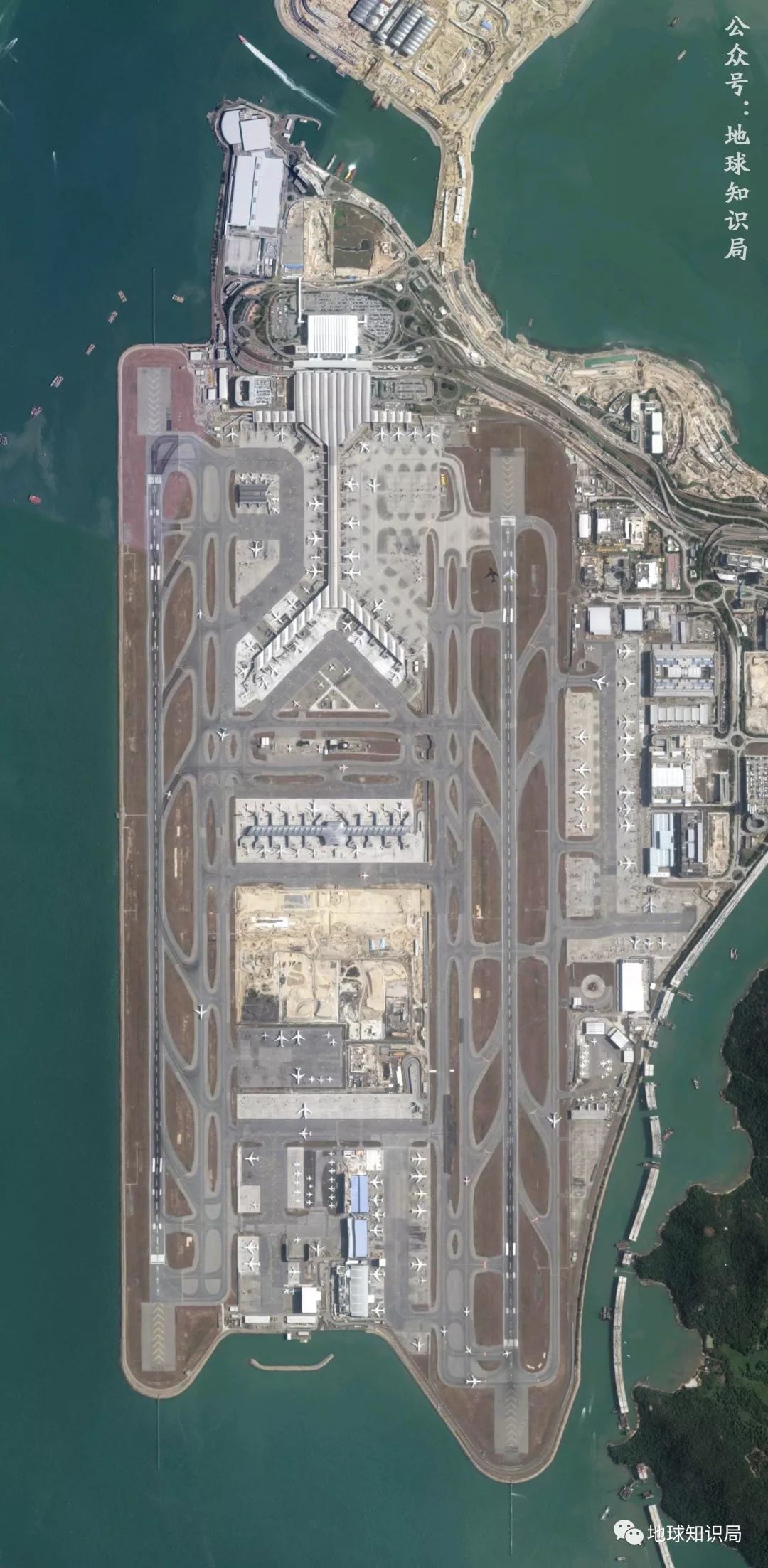 香港国际机场鸟瞰图图片