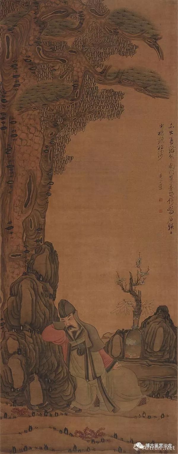 0641 陳洪綬 聽松濤 立軸127×49.5cm 估價:hkd 1,000,000-1,800,000