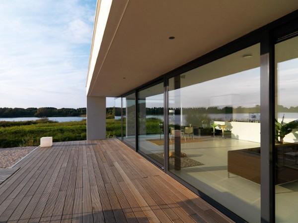 荷兰, 一座两层现代风格的海滨别墅, 大玻璃窗, 超艺术感