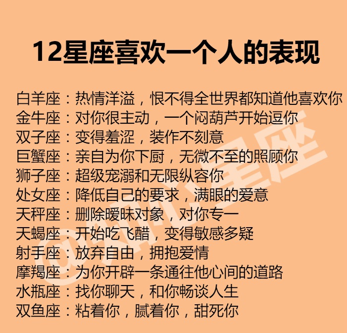 12星座最应该删除的东西,12星座喜欢你的表现