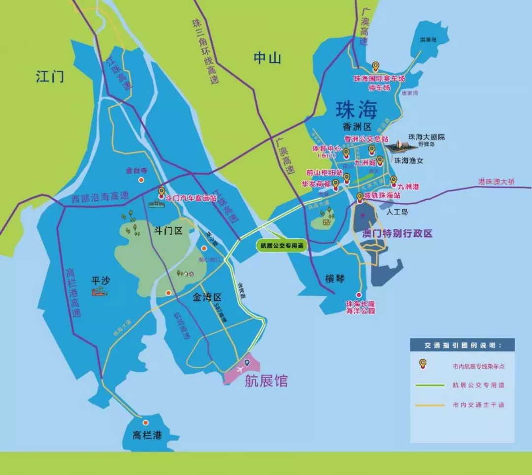 珠海地图全景图片