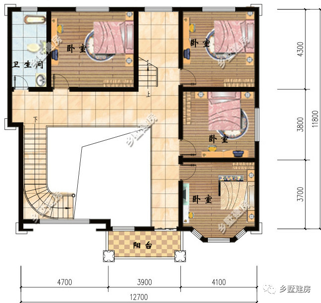 12x11米農村建房最流行的二層半別墅絕對收穫你的心