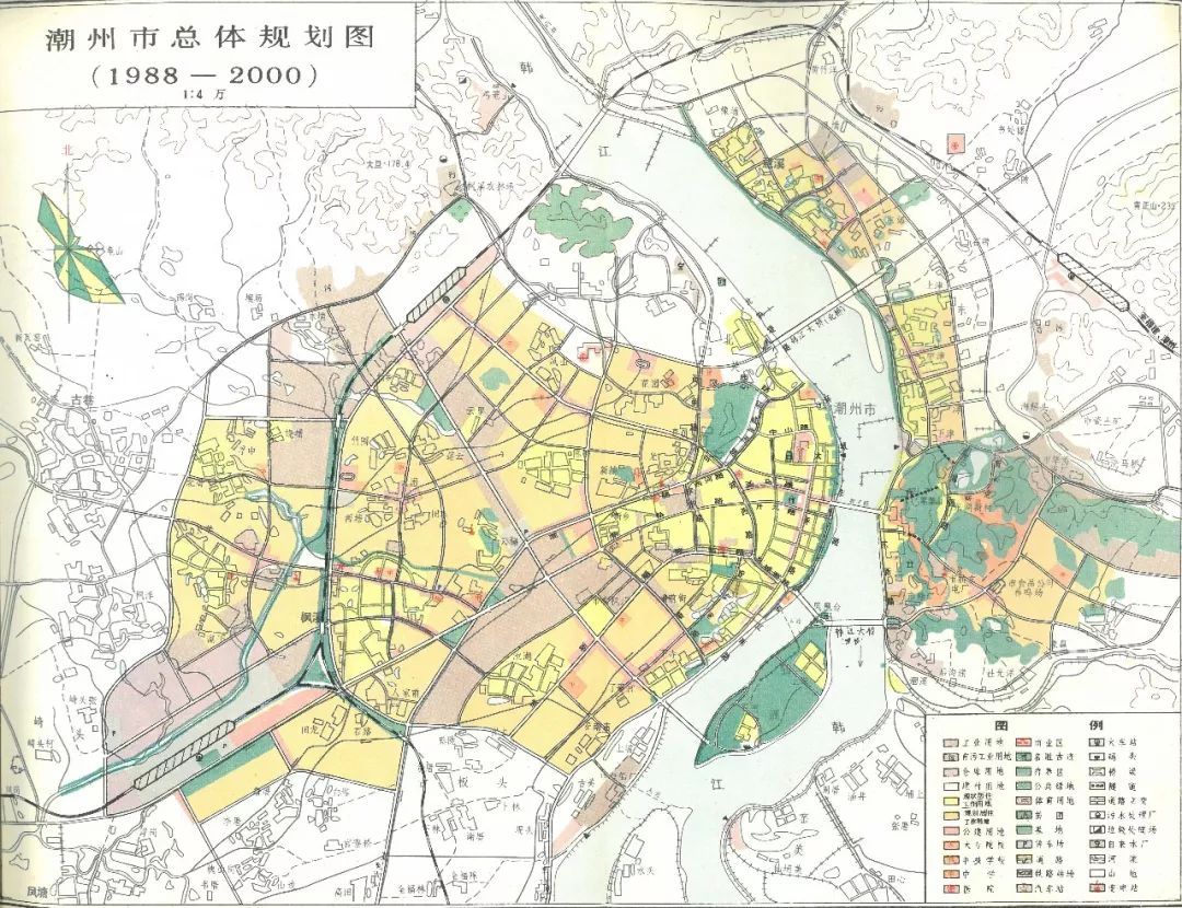 第二版:《潮州市城市总体规划(1988-2000)》2000年规划人口应控制在20