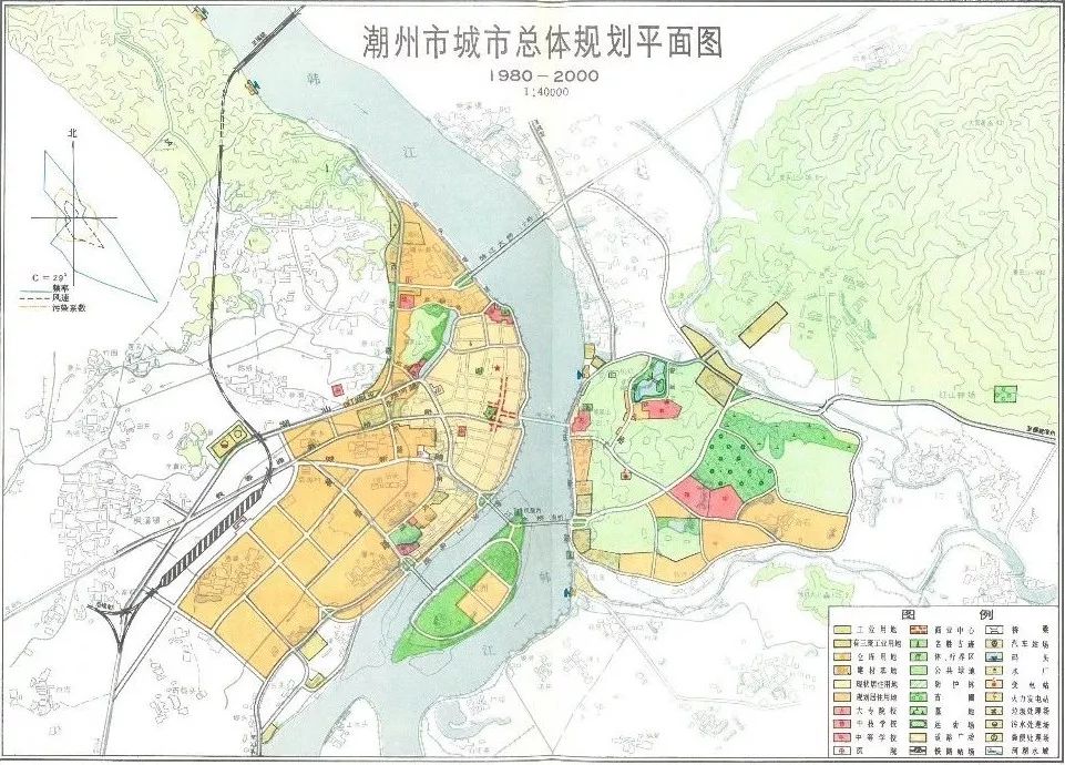 版:《潮州市城市总体规划(1980-2000)》六版总体规划的概况四