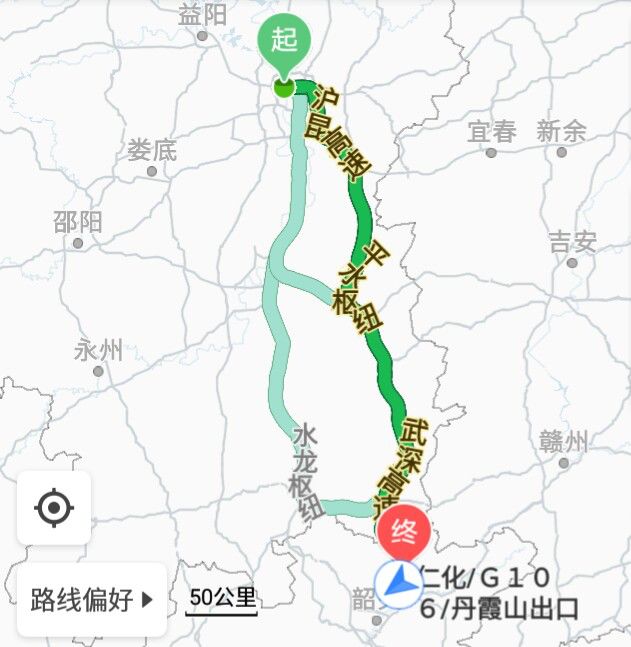 長沙方向→滬昆高速→武深高速→丹霞山站出口下高速→到丹霞大道左轉