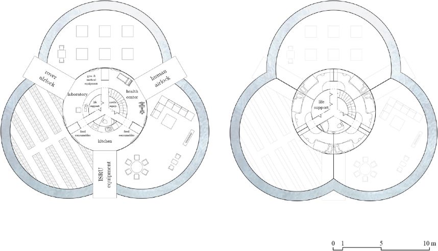 火星基地设计简图图片