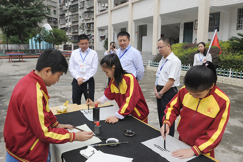 与会代表深入蓬安县城东幼儿园,相如一小,周口小学,河舒初中,蓬安二中