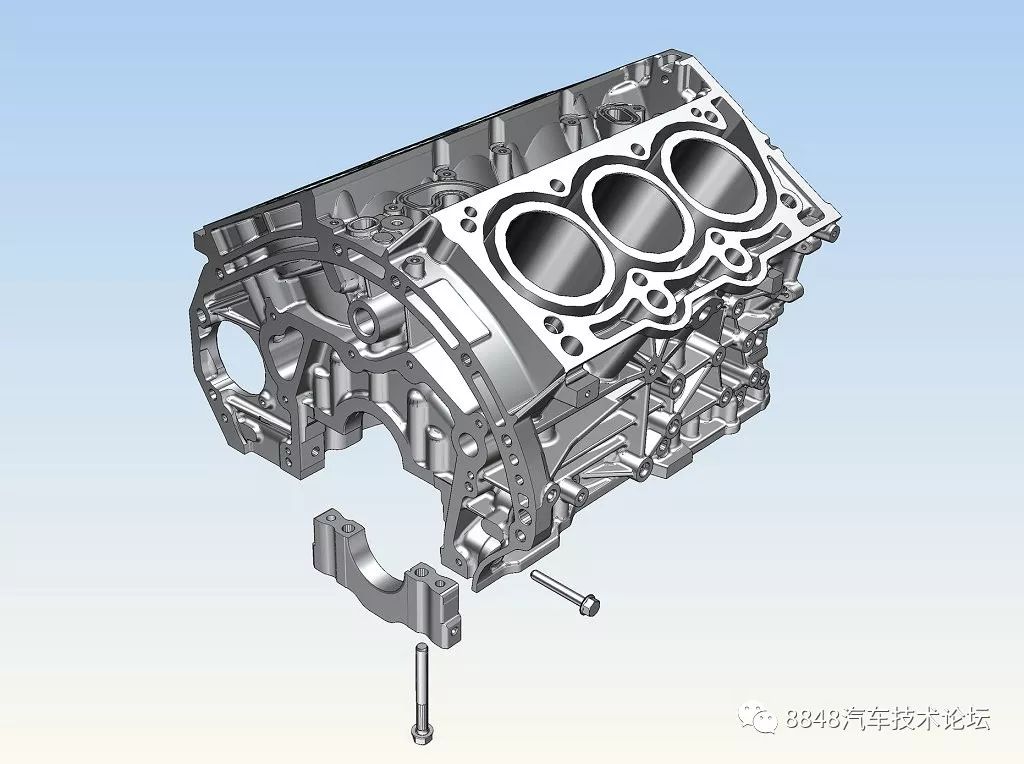 玛莎拉蒂30v6双涡轮增压发动机机械结构(三)