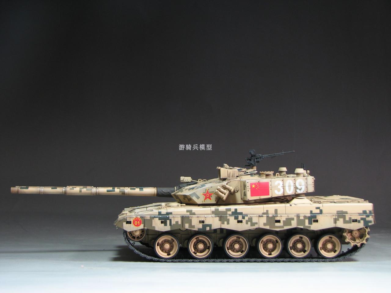 meng拼装坦克模型 ts-034 中国 ztz96b 现代主战坦克 1