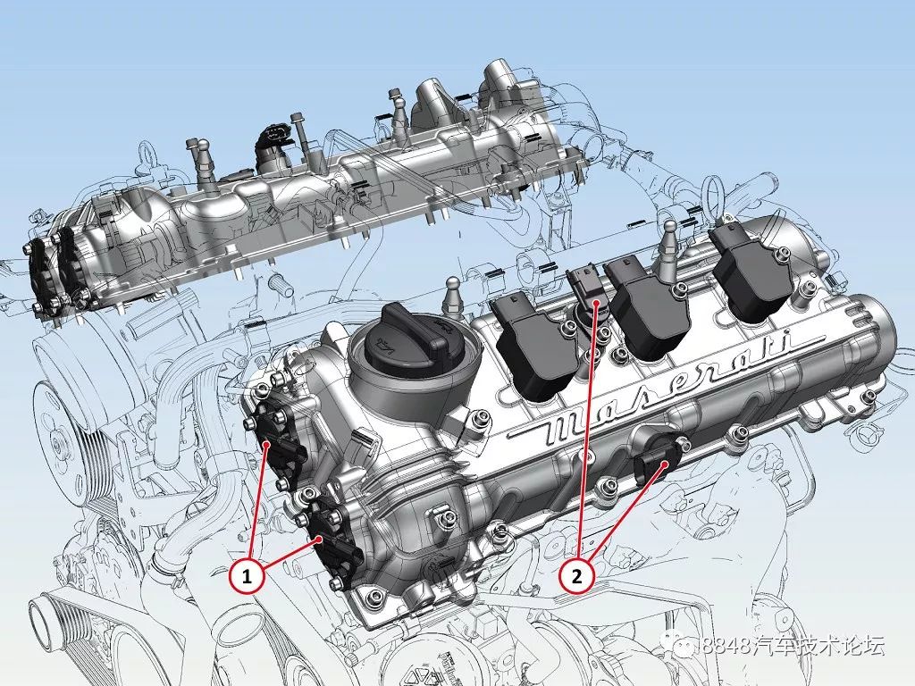 玛莎拉蒂30v6双涡轮增压发动机机械结构(三)